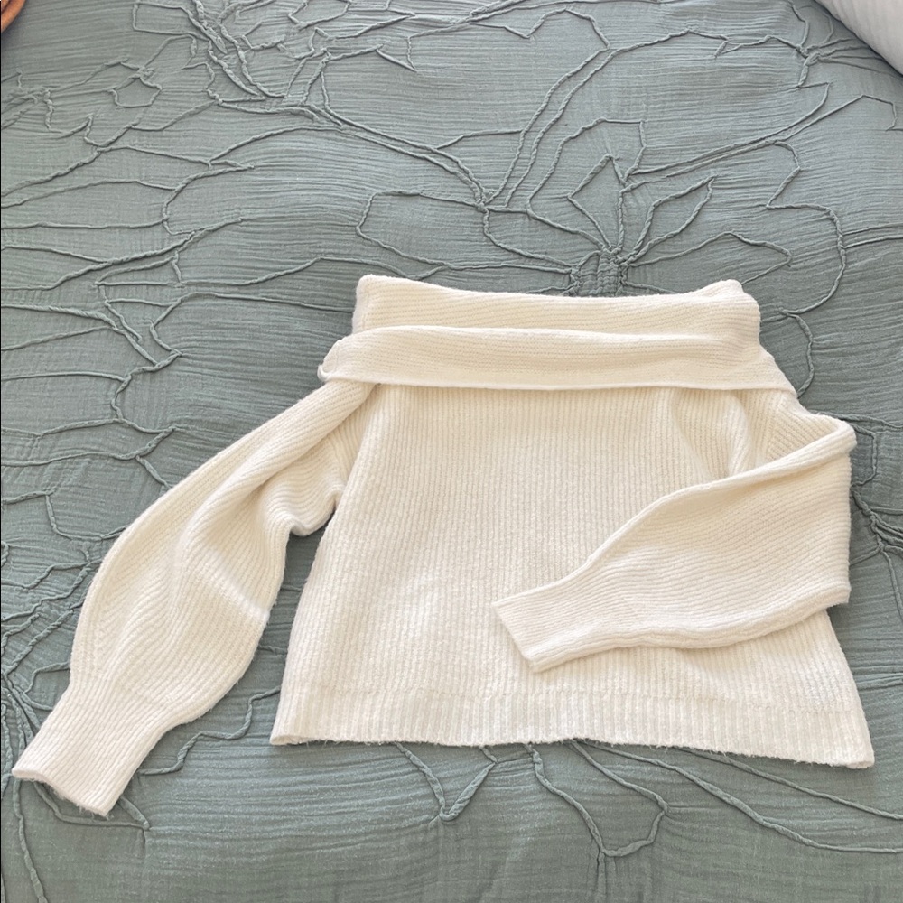 Altar'd State Cream Off-Shoulder Sweater